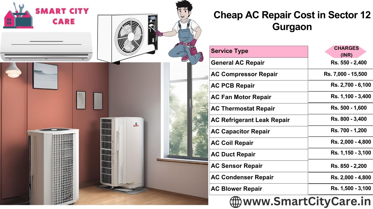 Cheap AC repair Cost list in  Sector 12, Gurgaon