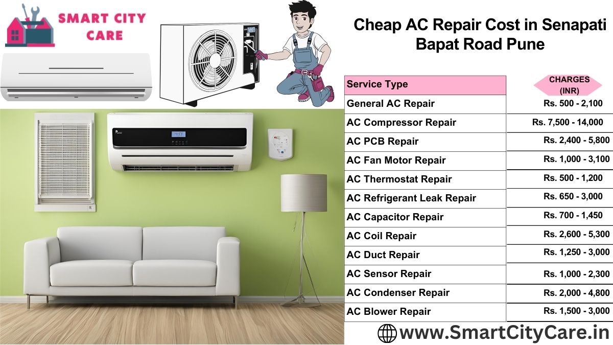 Cheap AC repair Cost list in Senapati Bapat Road, Pune