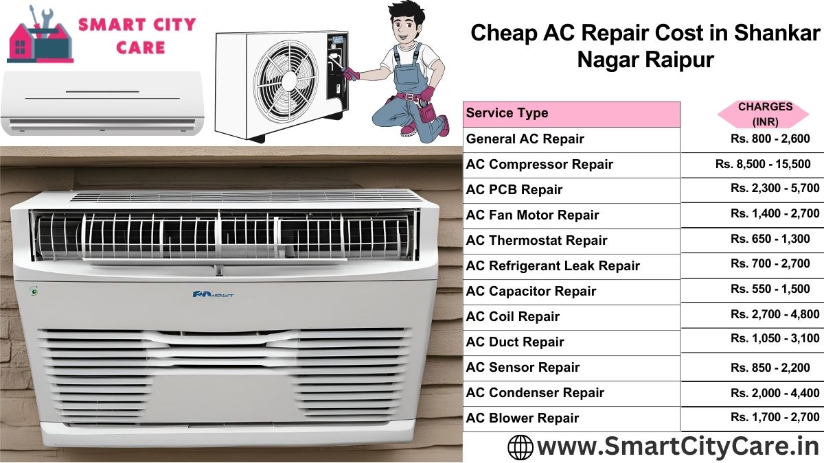 Cheap AC repair Cost list in  Shankar Nagar, Raipur