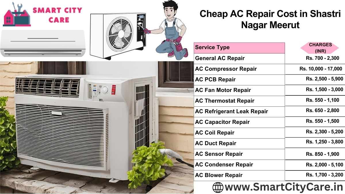 Cheap AC repair Cost list in  Shastri Nagar, Meerut