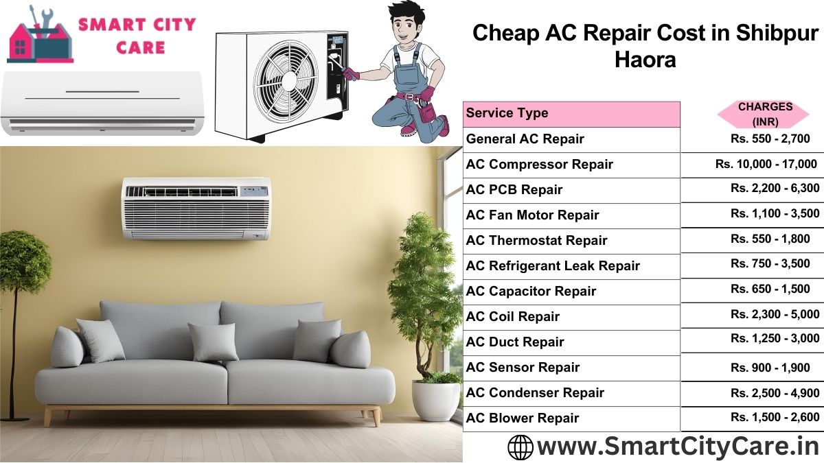 Cheap AC repair Cost list in  Shibpur, Haora