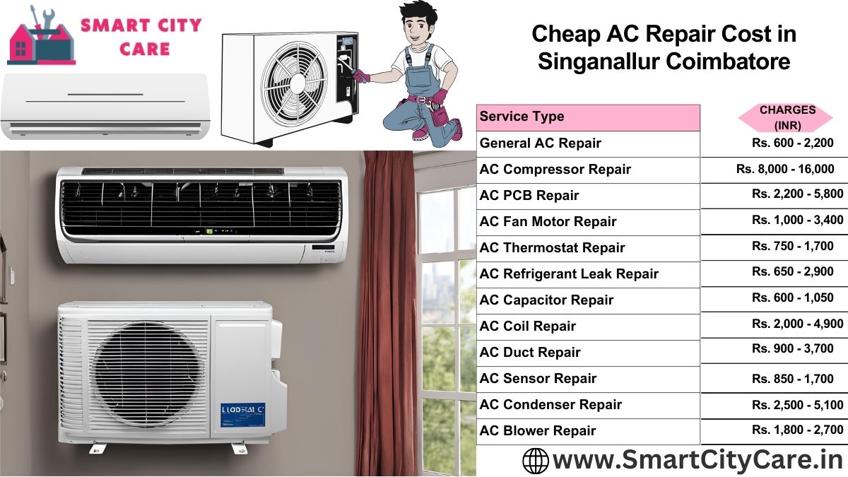 Cheap AC repair Cost list in  Singanallur, Coimbatore