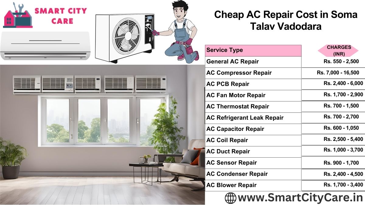 Cheap AC repair Cost list in  Soma Talav, Vadodara