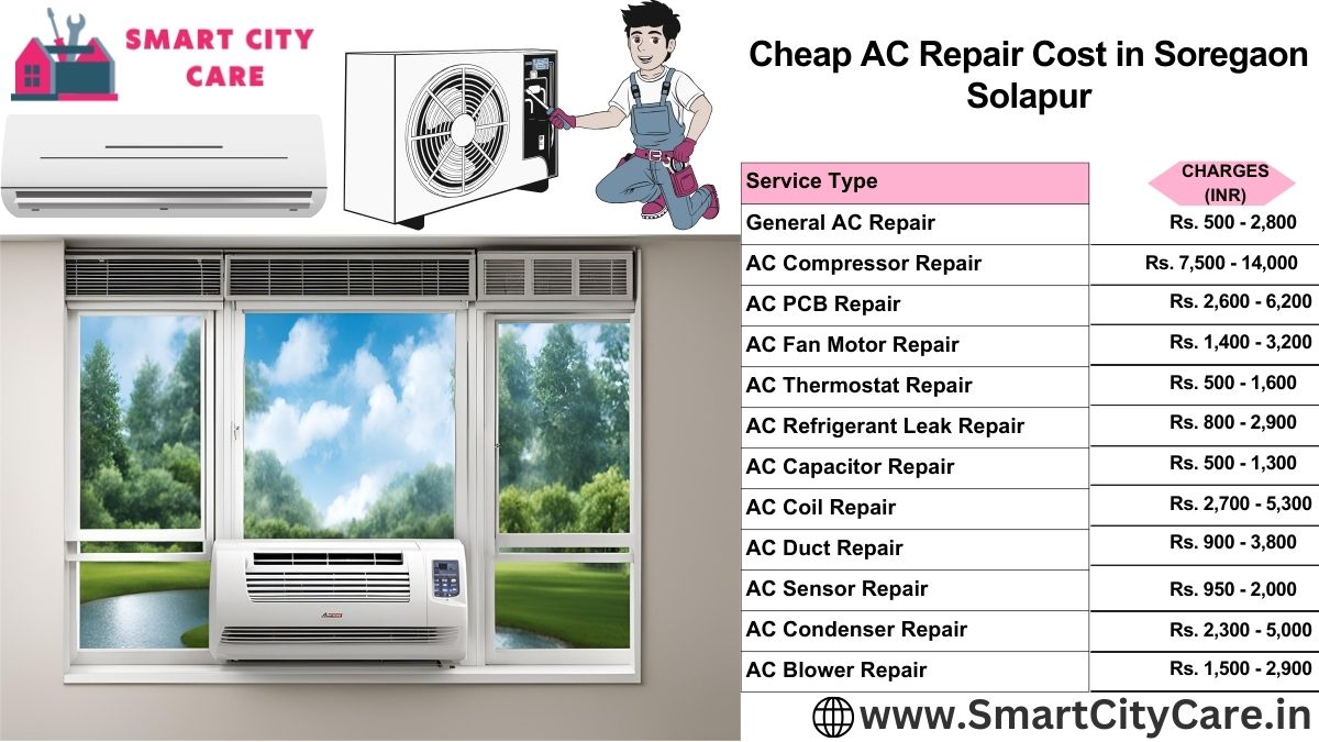 Cheap AC repair Cost list in  Soregaon, Solapur