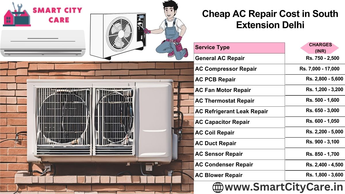 Cheap AC repair Cost list in  South Extension, Delhi