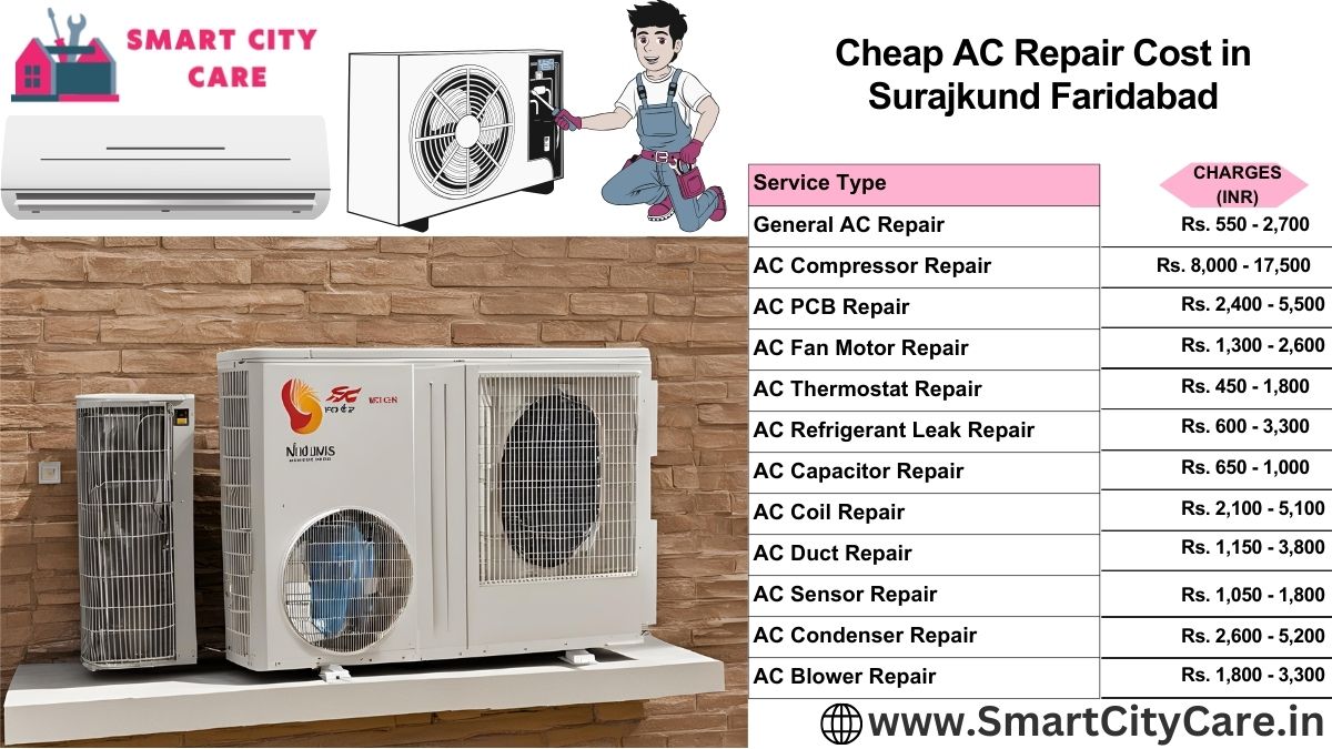 Cheap AC repair Cost list in  Surajkund, Faridabad