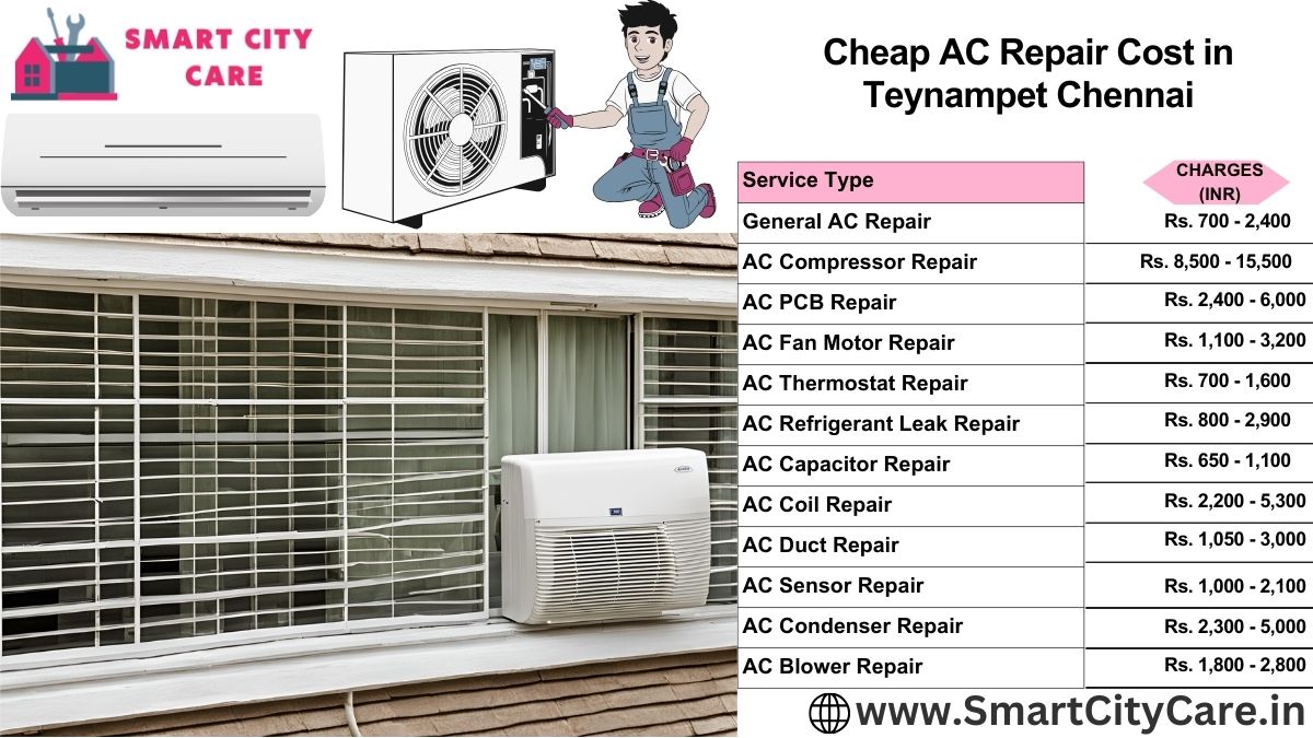 Cheap AC repair Cost list in  Teynampet, Chennai