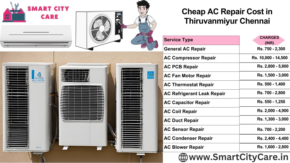 Cheap AC repair Cost list in  Thiruvanmiyur, Chennai