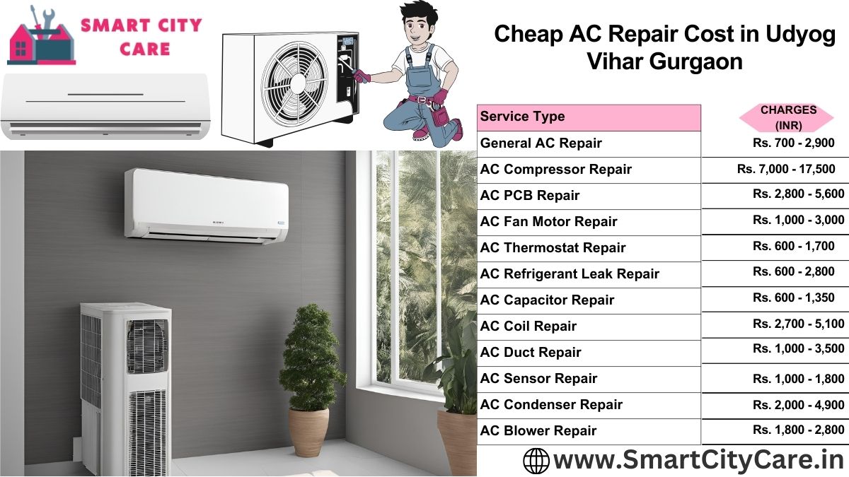 Cheap AC repair Cost list in  Udyog Vihar, Gurgaon