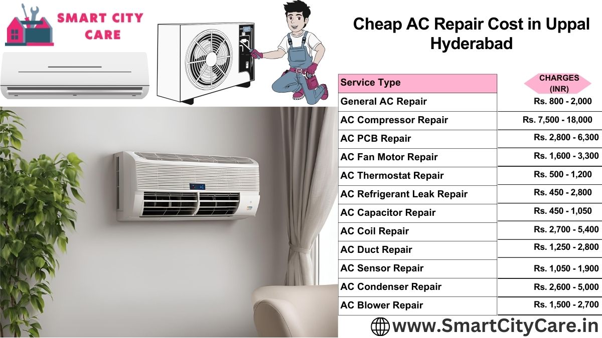 Cheap AC repair Cost list in  Uppal, Hyderabad