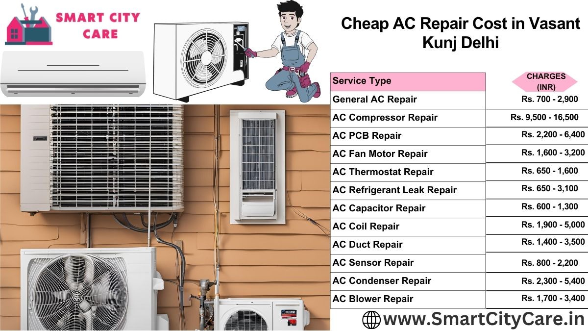 Cheap AC repair Cost list in  Vasant Kunj, Delhi