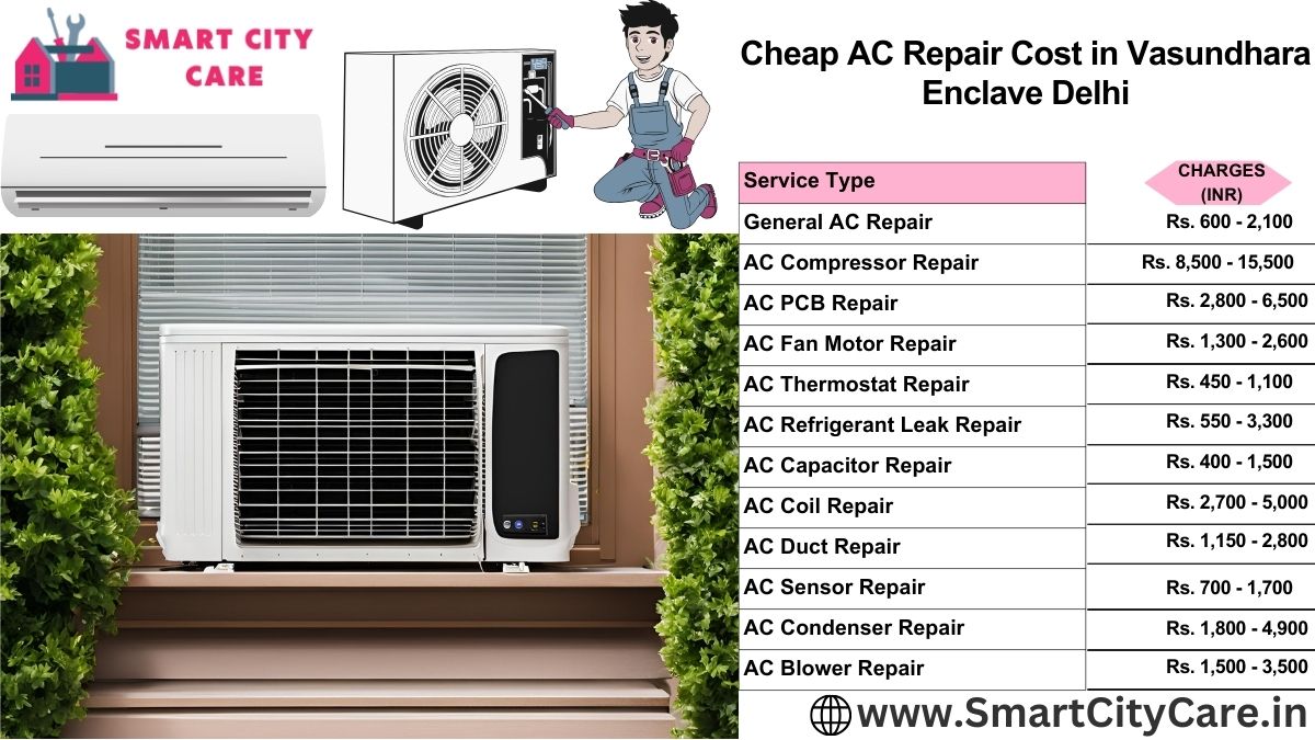 Cheap AC repair Cost list in  Vasundhara Enclave, Delhi