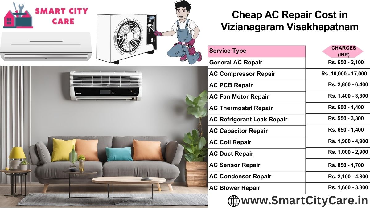 Cheap AC repair Cost list in  Vizianagaram, Visakhapatnam