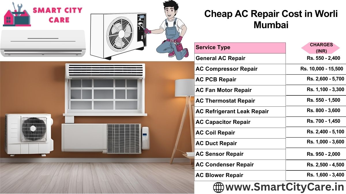Cheap AC repair Cost list in Worli, Mumbai