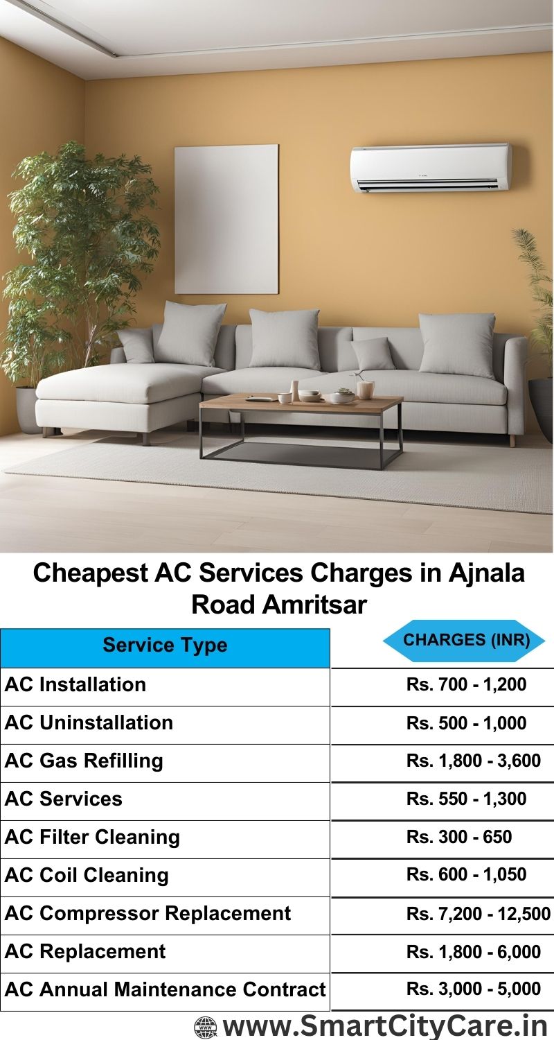 AC Services charges list in  Ajnala Road, Amritsar