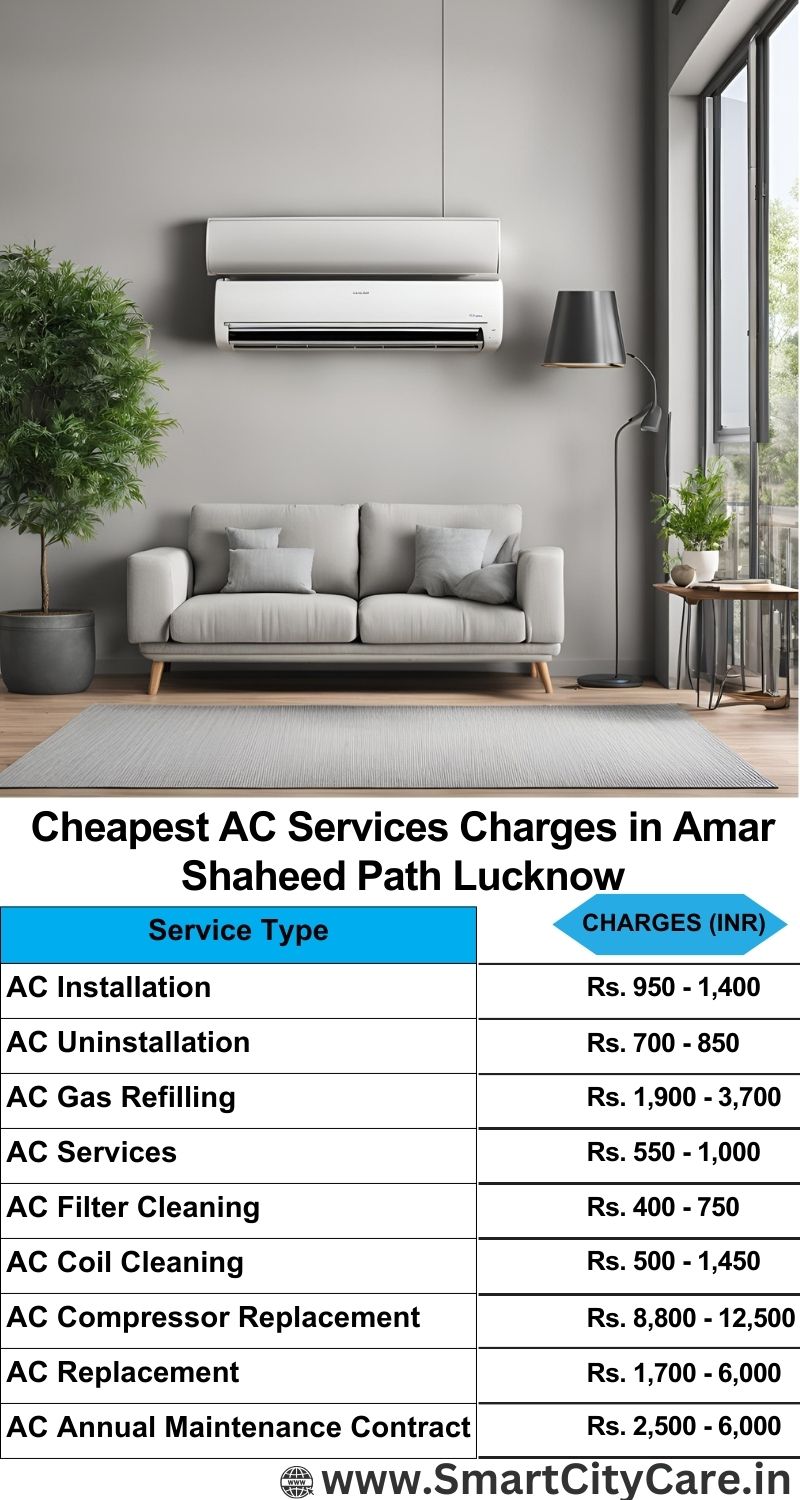 AC Services charges list in  Amar Shaheed Path, Lucknow