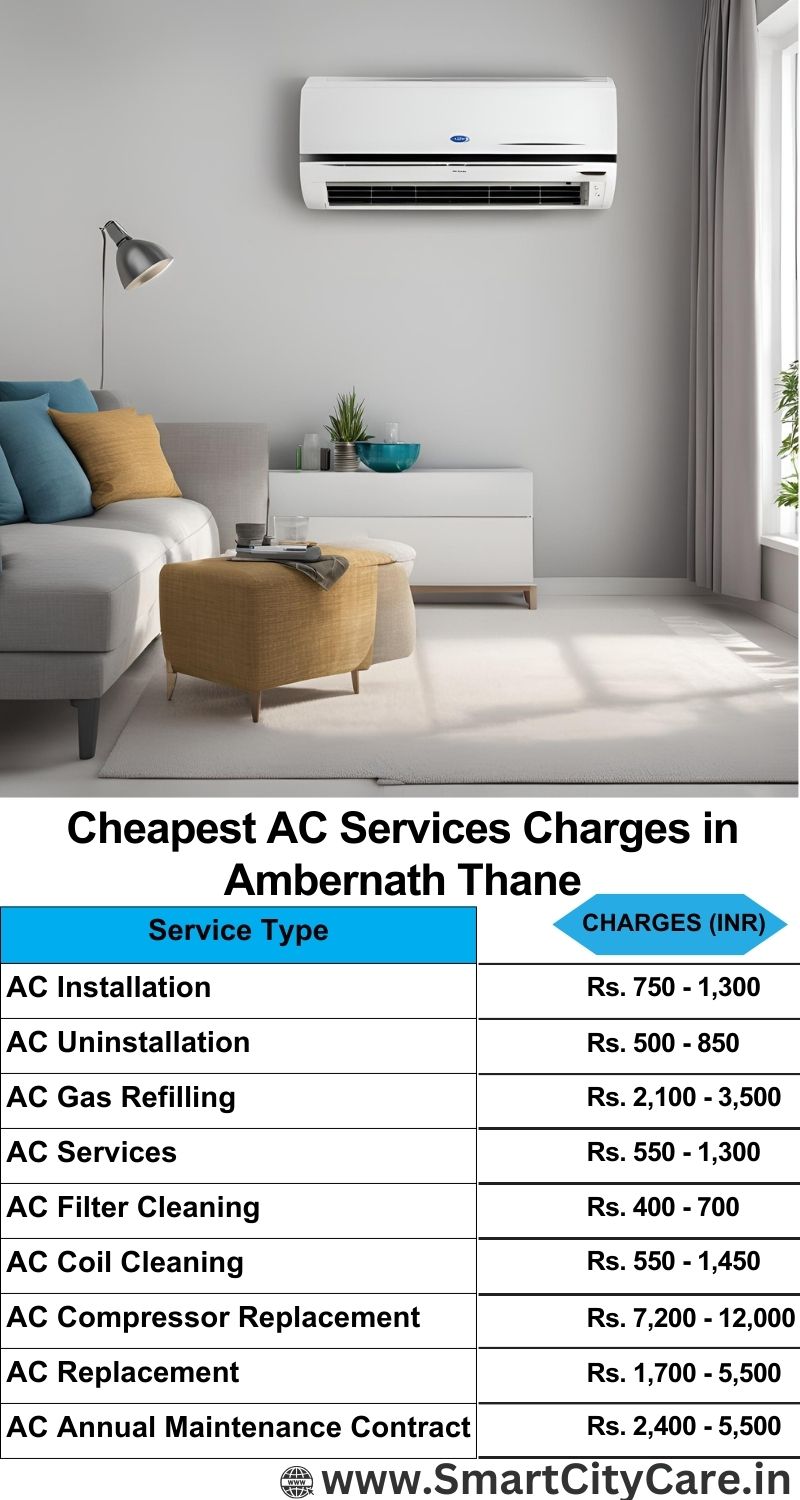 AC Services charges list in  Ambernath, Thane