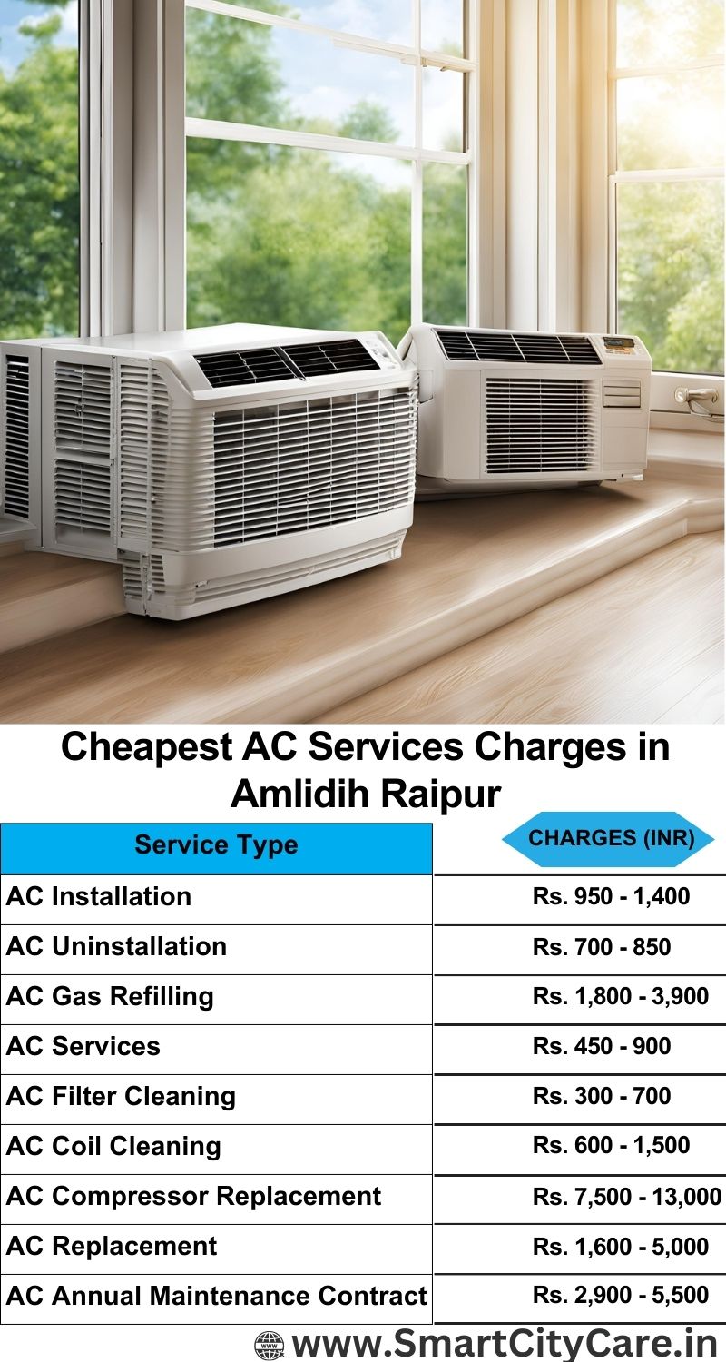 AC Services charges list in  Amlidih, Raipur