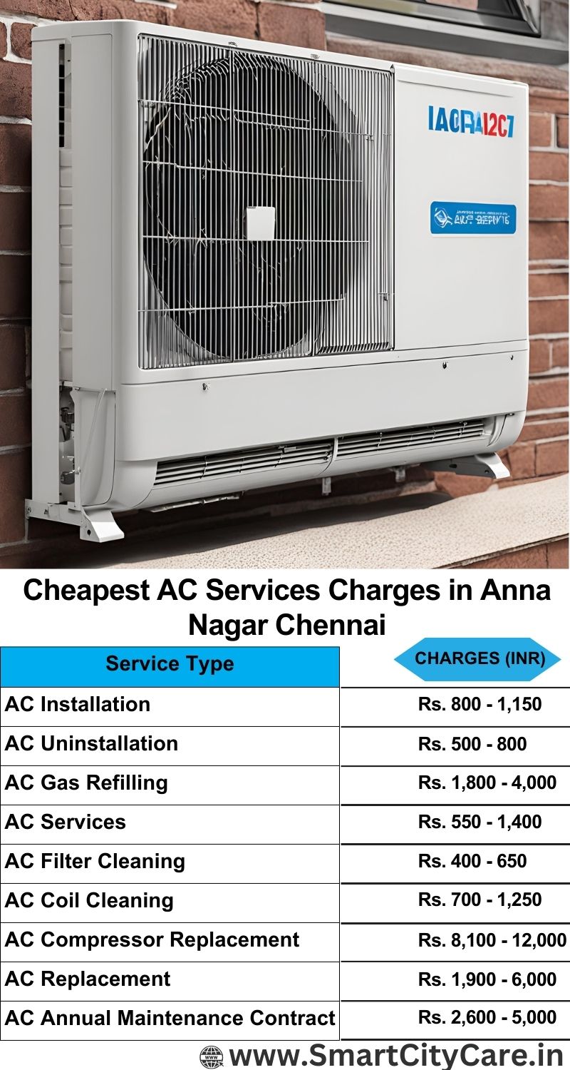 AC Services charges list in  Anna Nagar, Chennai