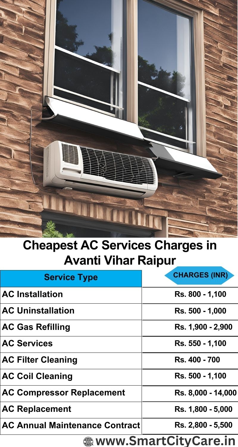 AC Services charges list in  Avanti Vihar, Raipur