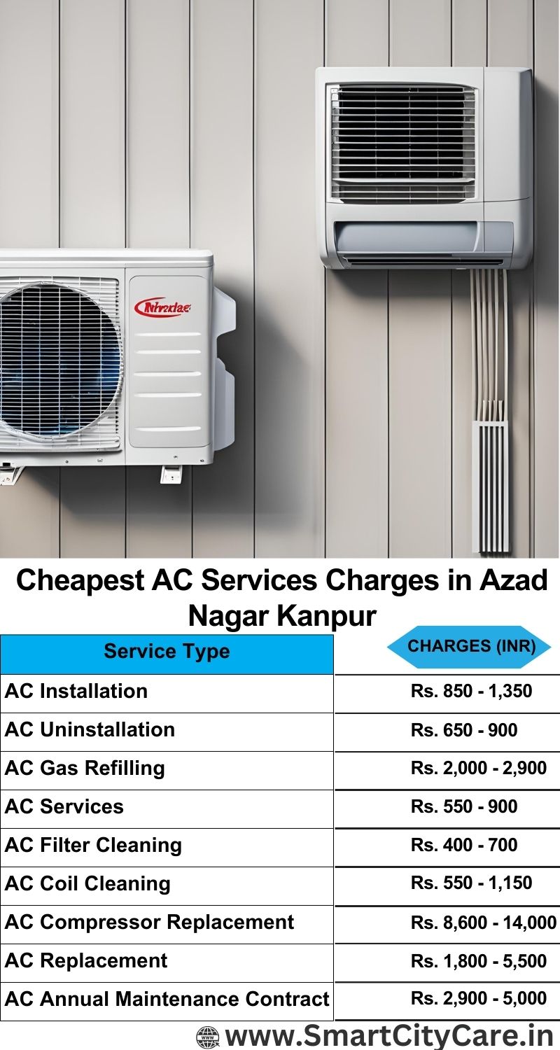 AC Services charges list in  Azad Nagar, Kanpur