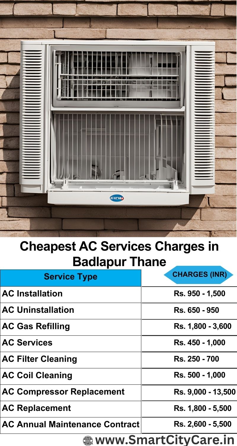 AC Services charges list in  Badlapur, Thane