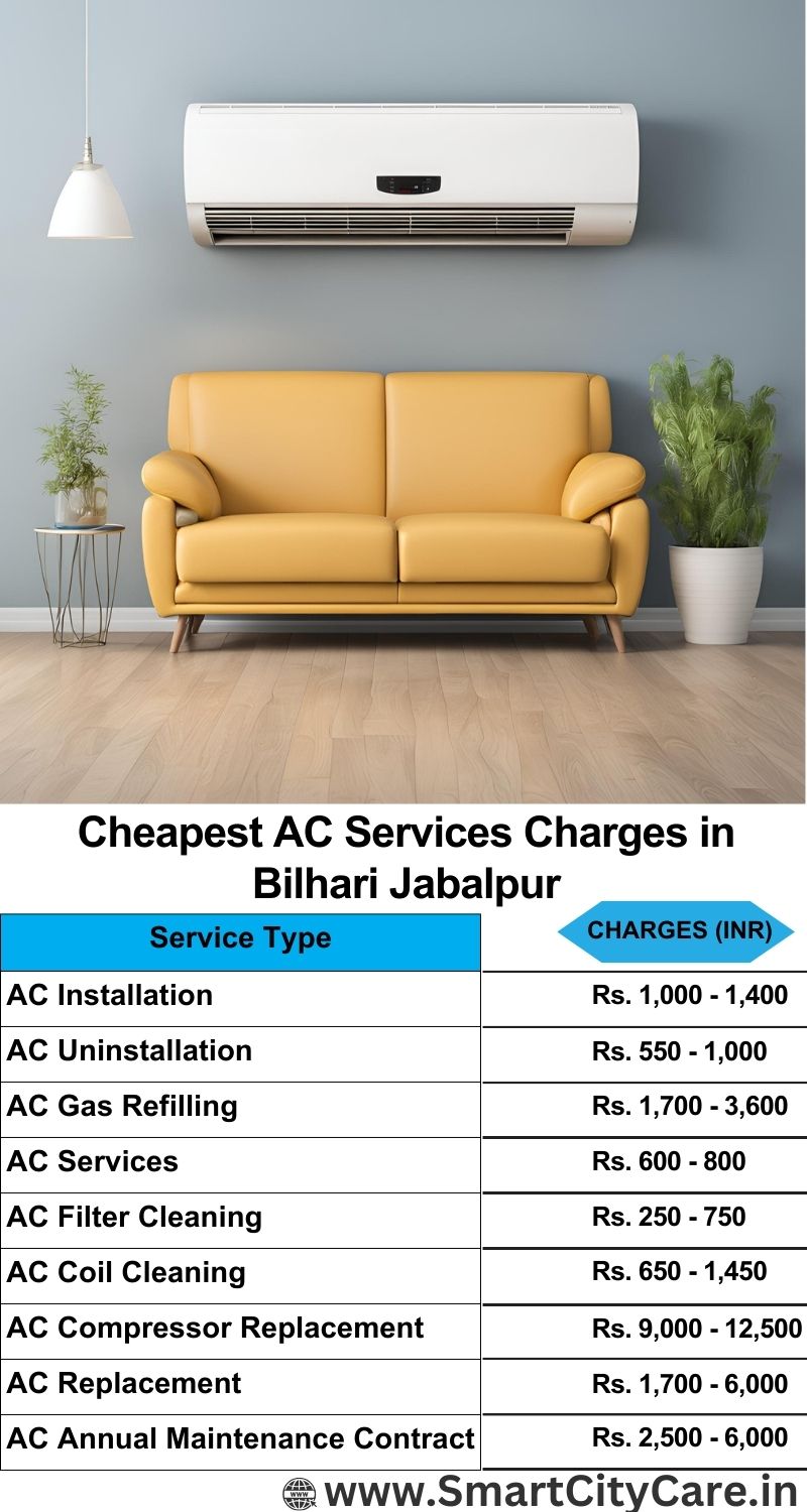 AC Services charges list in  Bilhari, Jabalpur