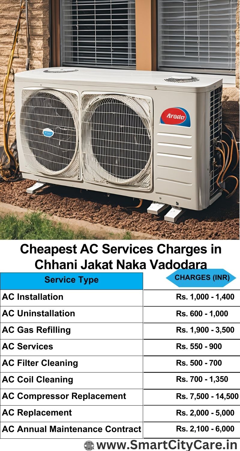 AC Services charges list in  Chhani Jakat Naka, Vadodara