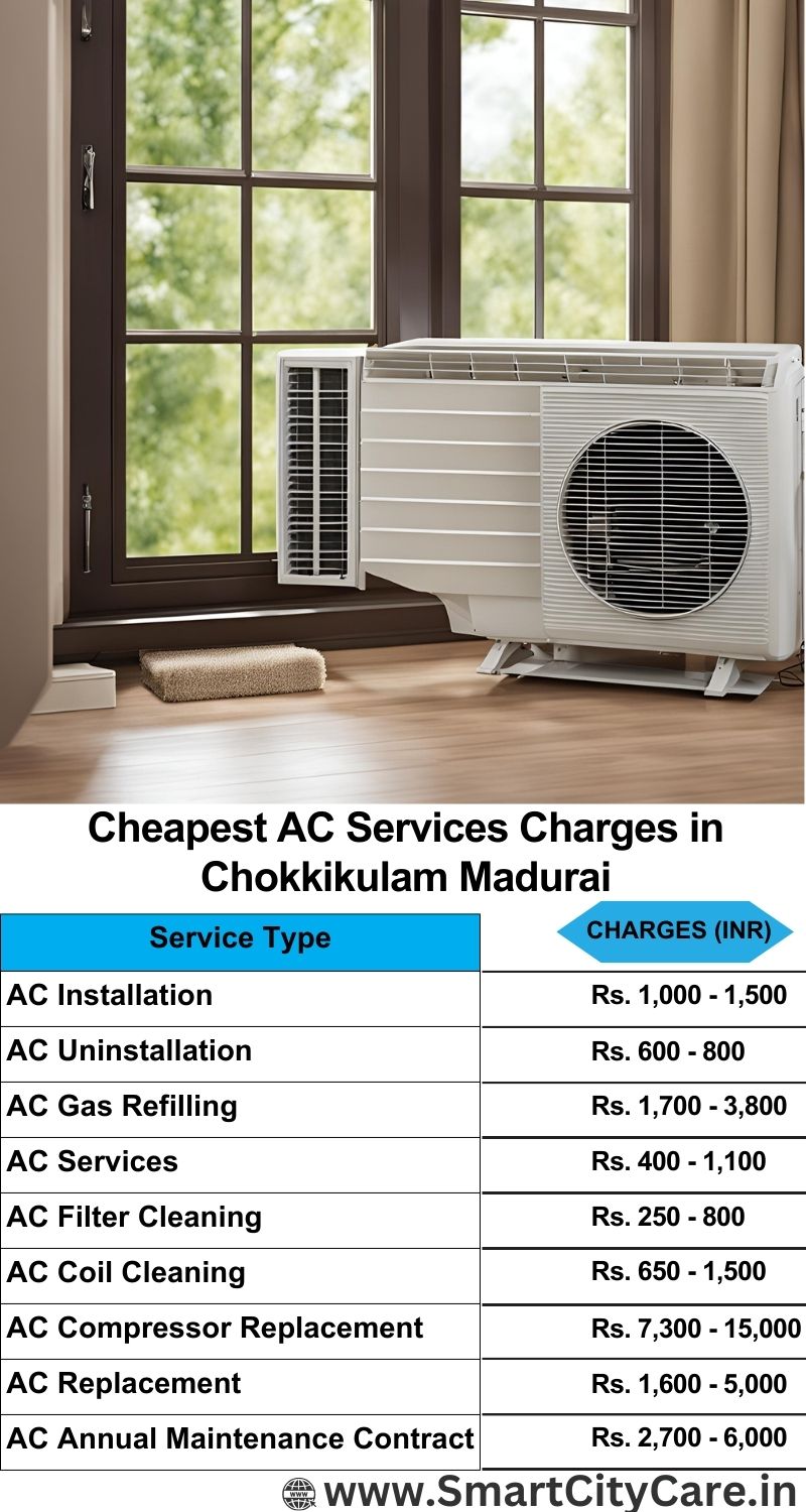 AC Services charges list in  Chokkikulam, Madurai