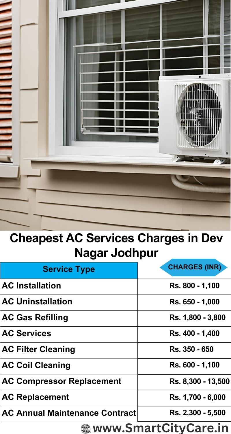 AC Services charges list in  Dev Nagar, Jodhpur