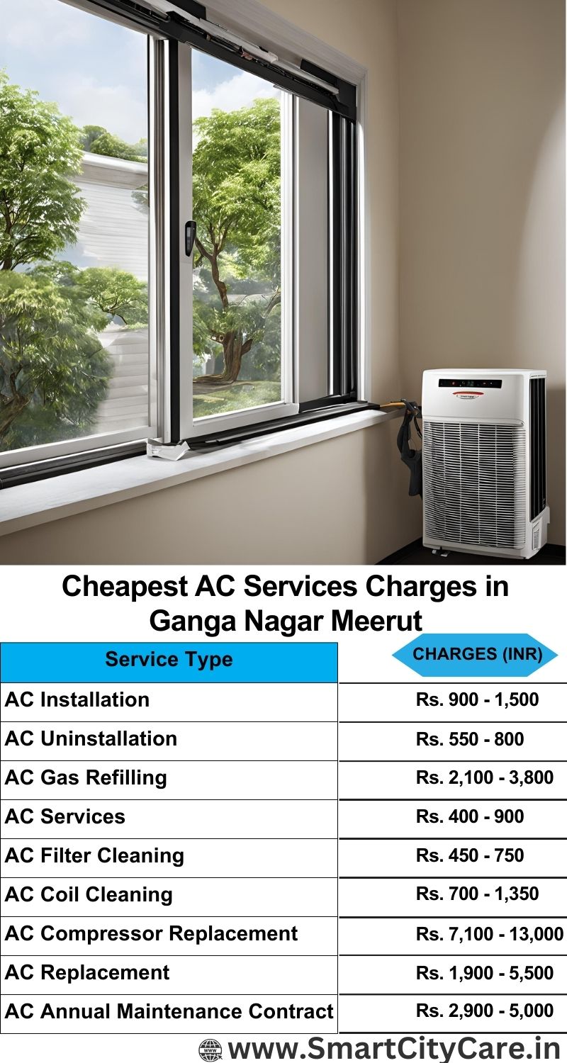 AC Services charges list in  Ganga Nagar, Meerut