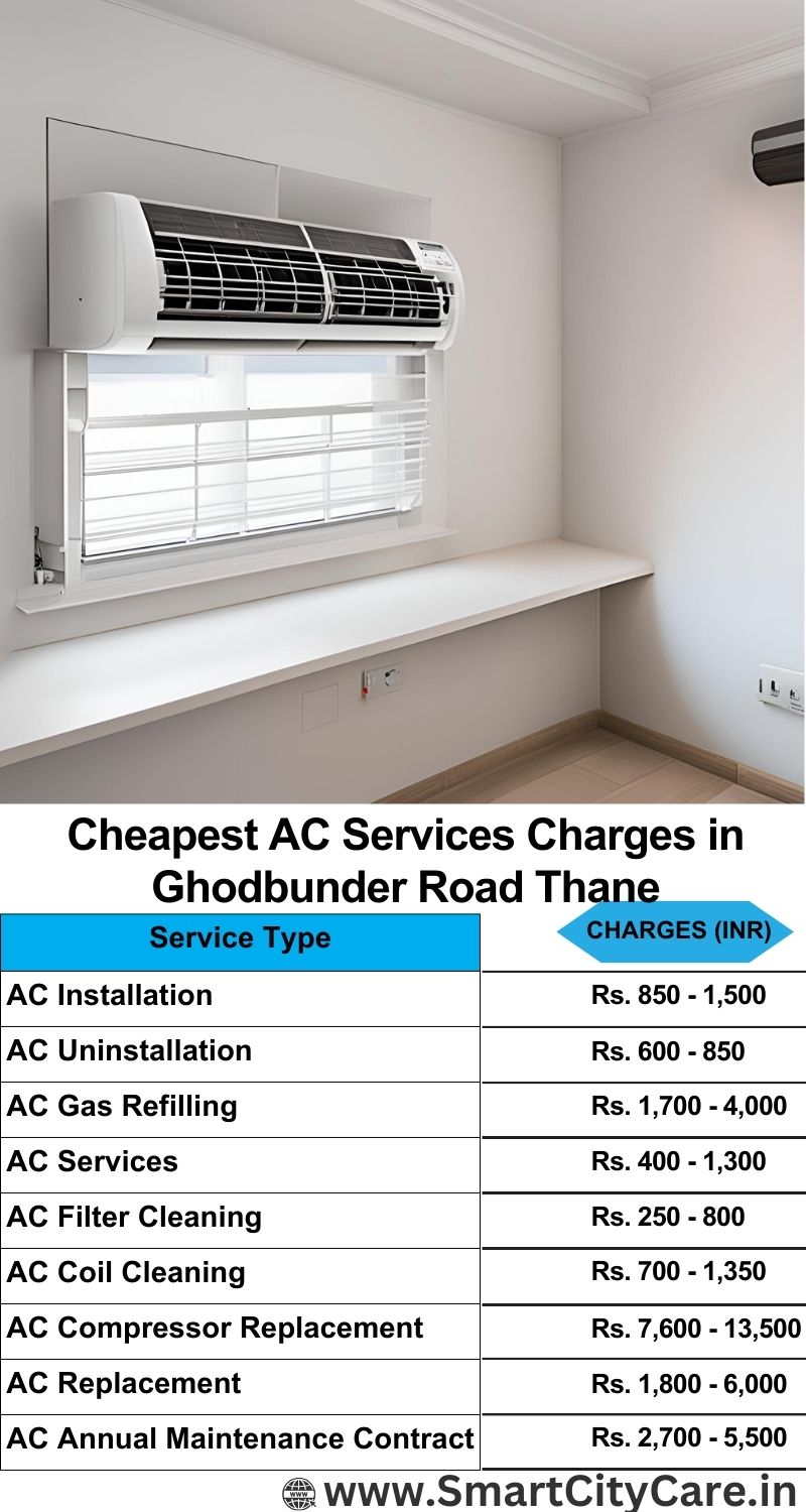 AC Services charges list in  Ghodbunder Road, Thane