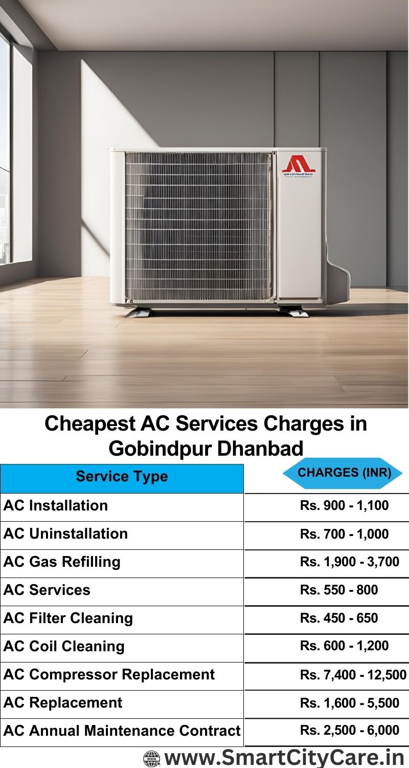 AC Services charges list in  Gobindpur, Dhanbad