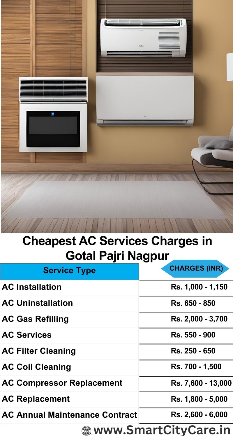 AC Services charges list in Gotal pajri, Nagpur