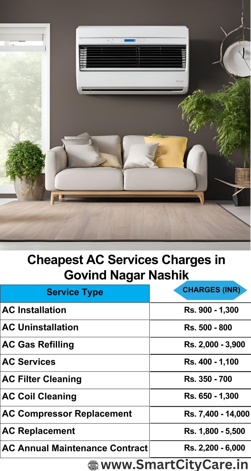 AC Services charges list in  Govind Nagar, Nashik