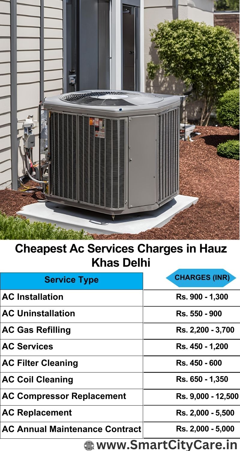 AC Services charges list in  Hauz Khas, Delhi