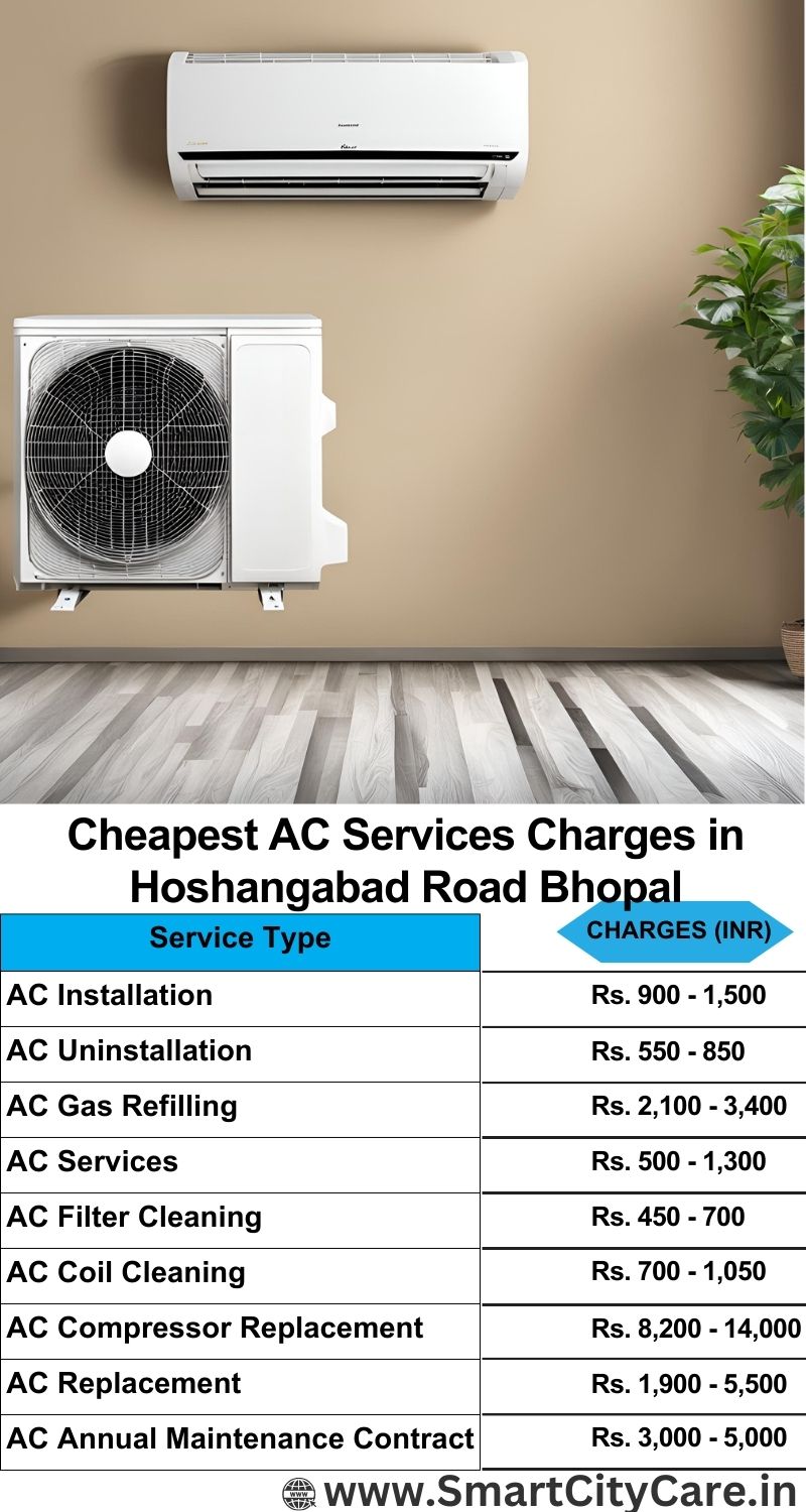 AC Services charges list in Hoshangabad Road, Bhopal