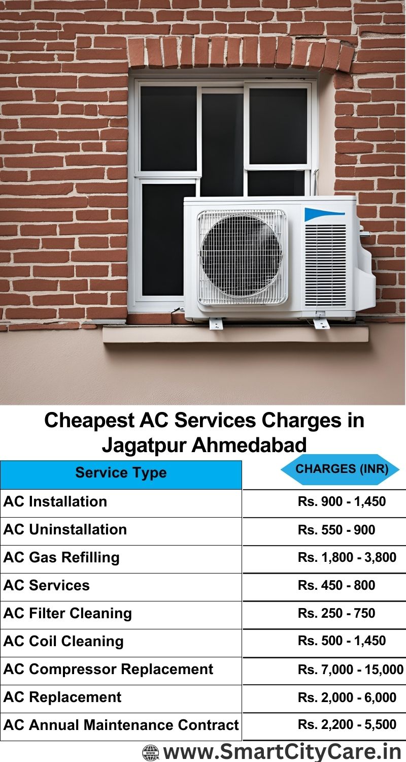 AC Services charges list in Jagatpur, Ahmedabad