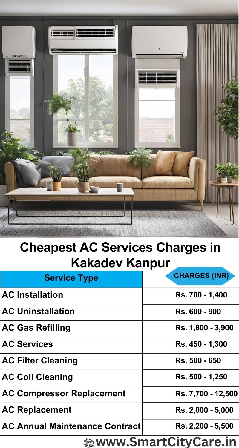 AC Services charges list in  Kakadev, Kanpur