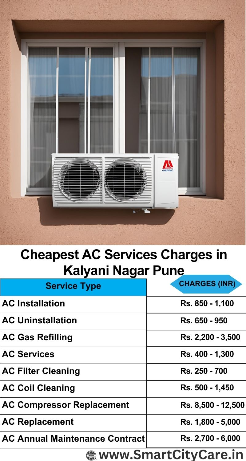 AC Services charges list in Kalyani Nagar, Pune