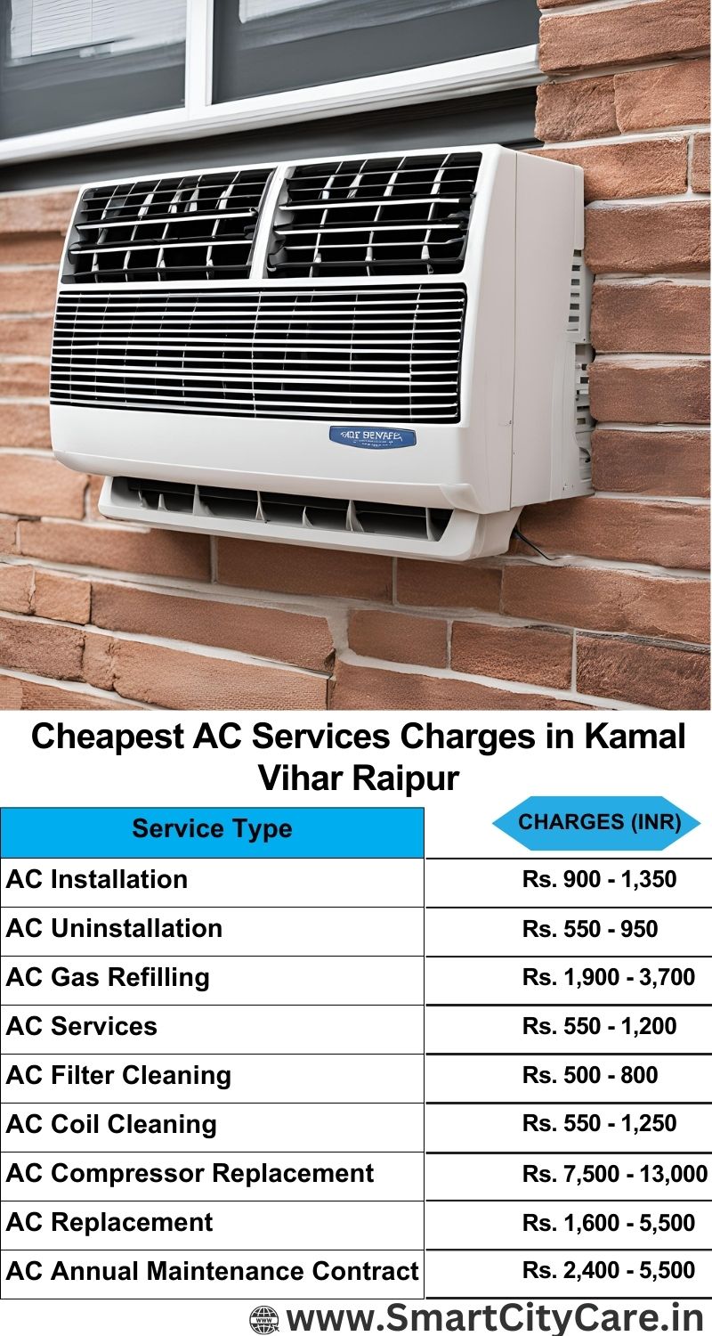 AC Services charges list in  Kamal Vihar, Raipur