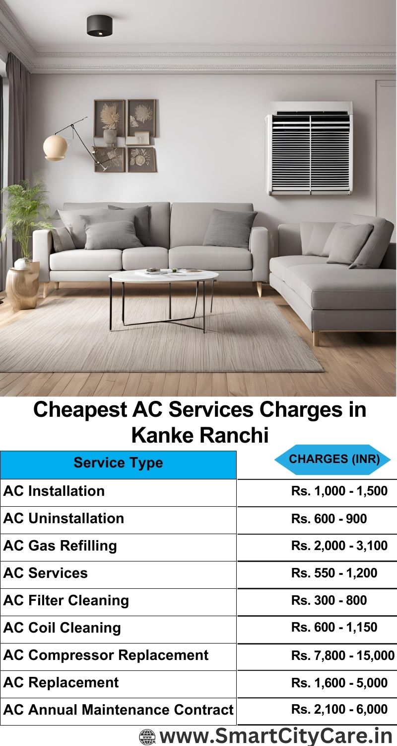 AC Services charges list in  Kanke, Ranchi