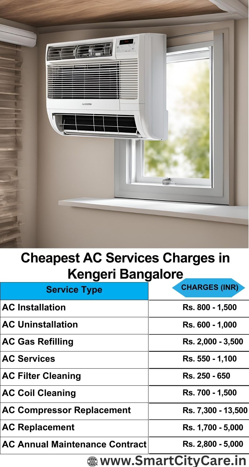 AC Services charges list in  Kengeri, Bangalore