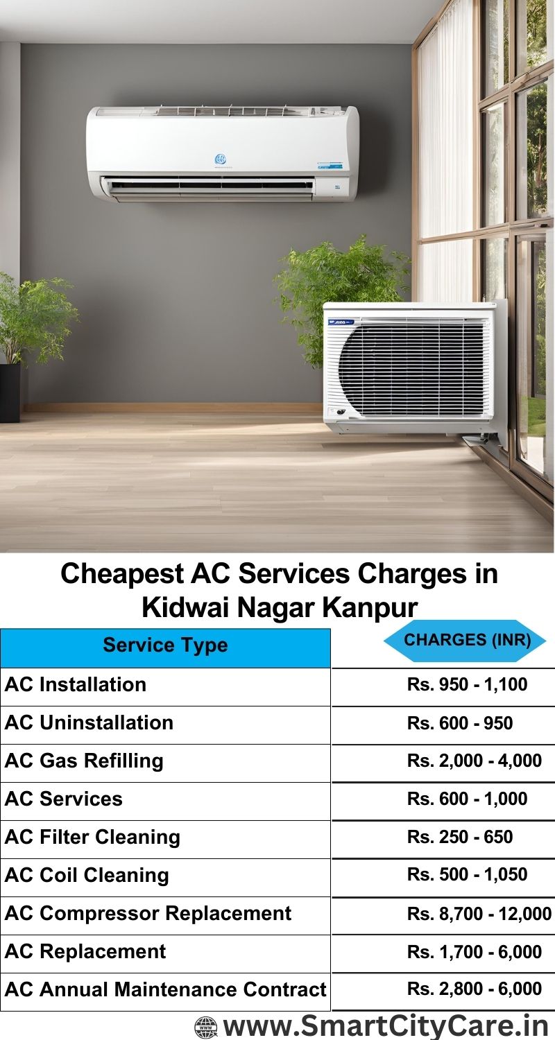 AC Services charges list in  Kidwai Nagar, Kanpur