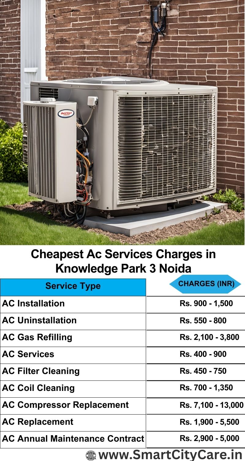 AC Services charges list in  Knowledge Park 3, Noida