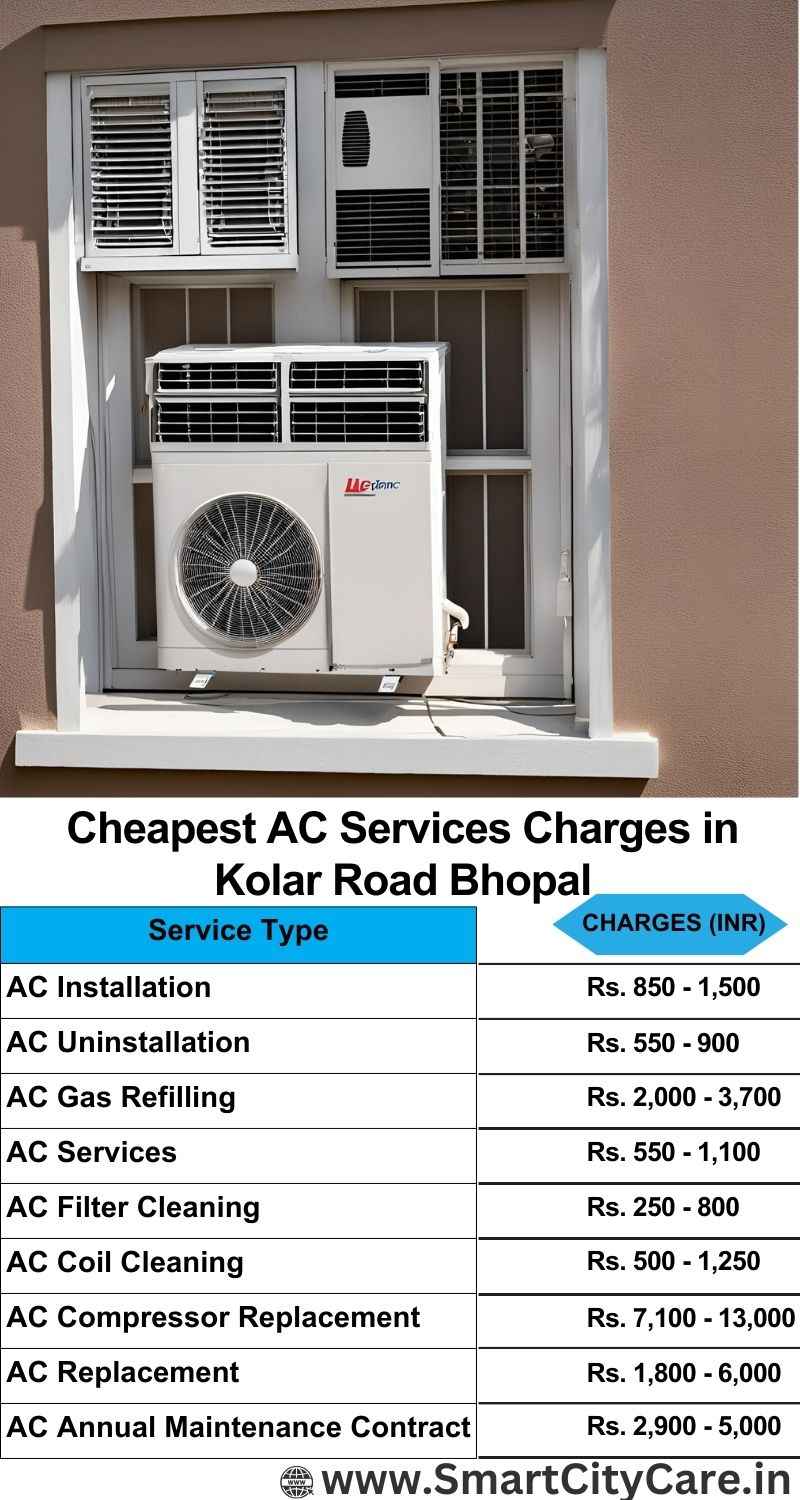 AC Services charges list in Kolar Road, Bhopal