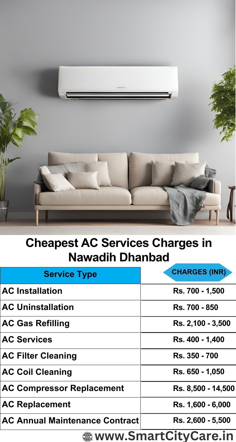 AC Services charges list in  Nawadih, Dhanbad