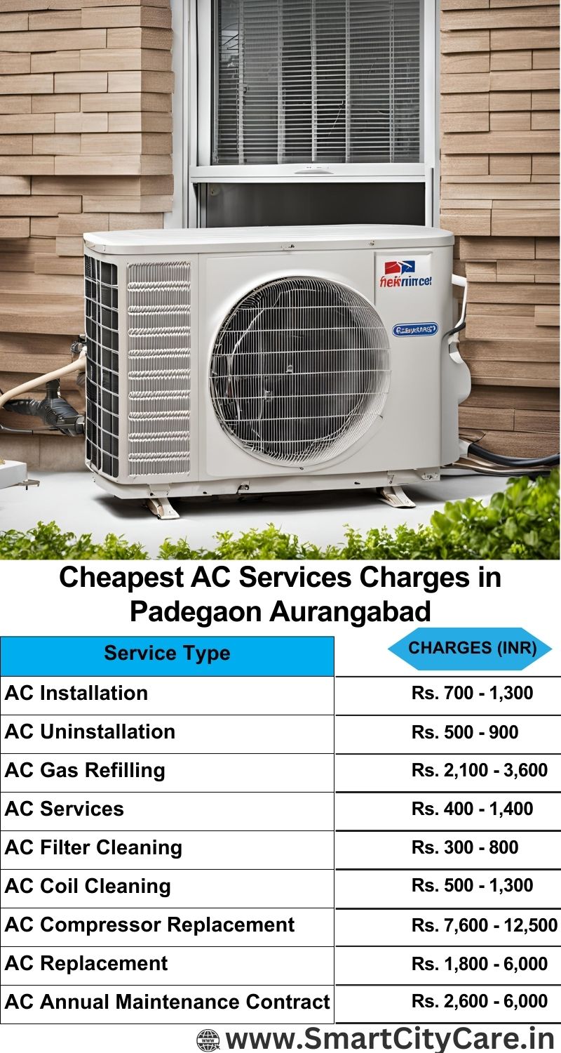 AC Services charges list in  Padegaon, Aurangabad
