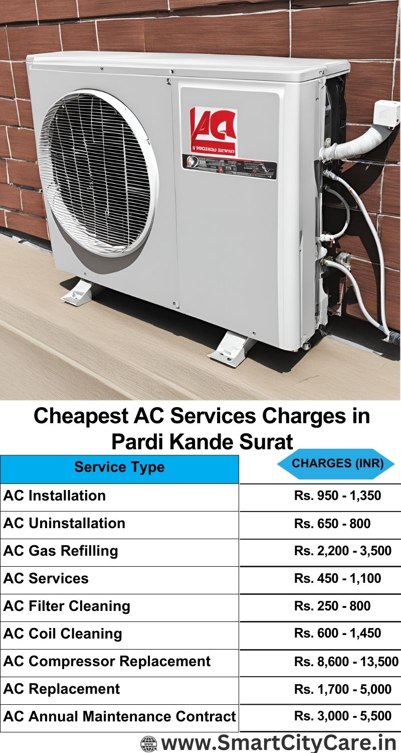 AC Services charges list in  Pardi Kande, Surat