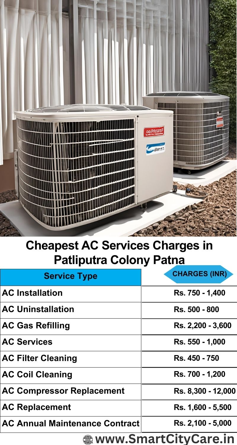 AC Services charges list in  Patliputra Colony, Patna